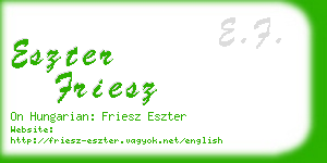 eszter friesz business card